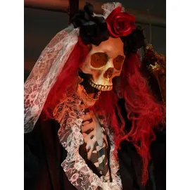 Europalms Halloween Figur Skelett La Catrina, animiert, 100cm