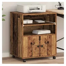vidaXL Druckerständer Altholz 60 x 48 x 74 cm Holzwerkstoff