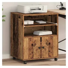 vidaXL Druckerständer Altholz 60 x 48 x 74 cm Holzwerkstoff