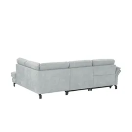 Max Schelling Eckcouch Flachgewebe 3-Sitzer Blau