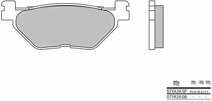 Brembo S.p.A. Rennradbremsbeläge aus Sintermetall - 07YA39SP