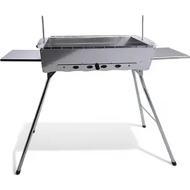 Grillpeter Mangal Edelstahl Astana 2 mm rostfrei Schaschlik Grill Rost verstellbar