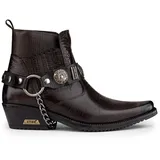 TruClothing.com Herrenstiefel Echtleder Braun Schwarz Boots Reiter Cowboy Design - 41 EU