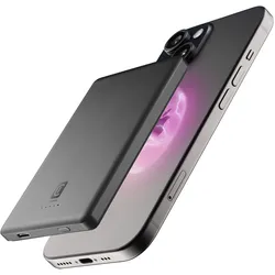 5000 mAh Powerbank USB Typ-C Kabelloses Laden  Mag Lite (Grau)