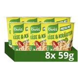 KNORR Snack Becher Pasta in Käse-Kräuter-Sauce 59 g, 8er Pack