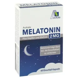MELATONIN 2 mg plus Hopfen und Melisse Kapseln 60 St