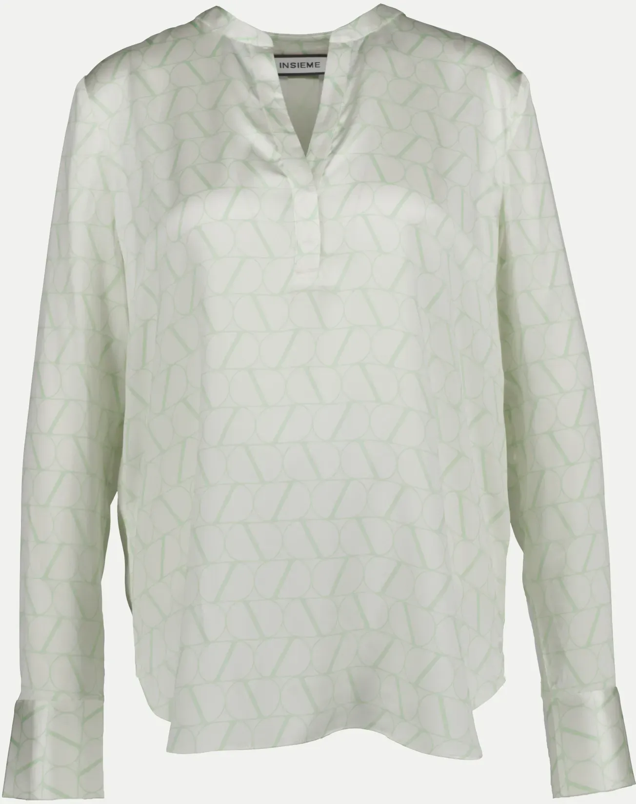Bluse mit Allover-Muster Grün 38
