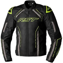 RST S-1, Textiljacke wasserdicht - Schwarz/Grau/Neon-Gelb - M