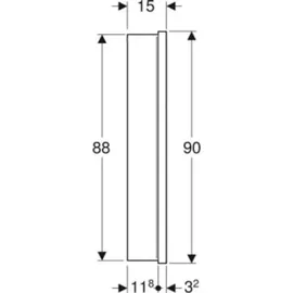 Geberit One 90 cm Aluminium eloxiert mit ComfortLight