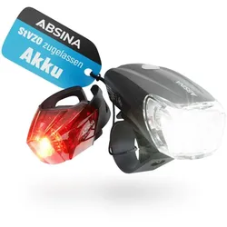 Absina Fahrradlicht Sport Set Li-lon Akku 3,7V 1300mAh