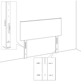 vidaXL Kopfteil Schwarz 90x5x78/88 cm Samt