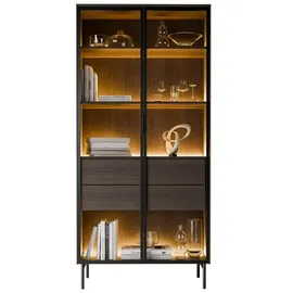 lookway Vitrine LINEA LOFT 82 x 39 x 195 cm Schwarz