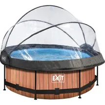 EXIT TOYS Wood Pool 244 x 76 cm inkl. Filterpumpe + Abdeckung