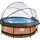 EXIT TOYS Wood Pool 244 x 76 cm inkl. Filterpumpe + Abdeckung