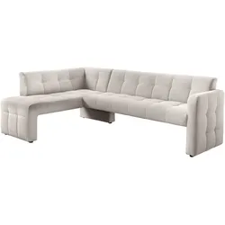 Essbank EXXPO - SOFA FASHION "Barista, bequem und elegant, hohe Bodenfreiheit", beige, B:245cm H:83cm T:159cm, Sitzbänke, Eckbank Barista bequem und elegant, hochwertige Detailverarbeitung