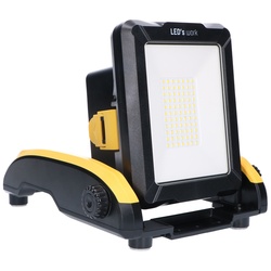 LED-Baustrahler mit Adapter für Marken-Akkus - Multi Akku Arbeitsleuchte, 20W, 2900lm