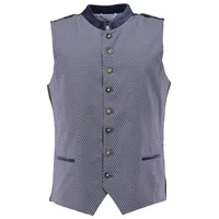 OS Trachten Trachtenweste Duzar Herren Trachtenweste mit Stehkragen blau 48