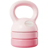 ZhaoCo Kettlebell für Frauen, Verstellbare Kettlebell-Gewichte 5 lbs, 8 lbs, 9 lbs, 12 lbs, Fitness für Ganzkörpertraining und Krafttraining zu Hause oder im Fitnessstudio (Hellrosa)