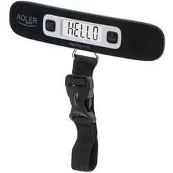 Adler AD 8190 Reisegepäckwaage digitale Kofferwaage LCD Display schwarz