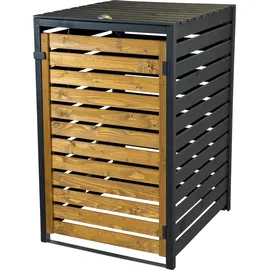 Dobar Mülltonnenverkleidung 87 x 77 x 121 cm braun