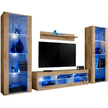komodee Wohnwand TV Tivoli Grande A1 Wotan/Wotan 250x159x35 cm,