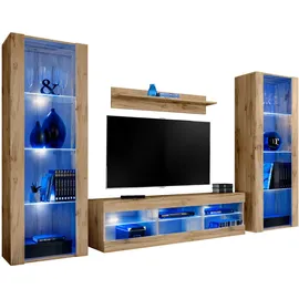 komodee Wohnwand TV Tivoli Grande A1 Wotan/Wotan 250x159x35 cm,