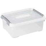 Curver 243946 Aufbewahrungsbox HANDY stapelbar (L x B x H) 400 x 290 x 150mm Transparent, Silber 1St.