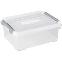 Curver 243946 Aufbewahrungsbox HANDY stapelbar (L x B x H) 400 x 290 x 150mm Transparent, Silber 1St.