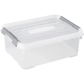 Curver 243946 Aufbewahrungsbox HANDY stapelbar (L x B x H) 400 x 290 x 150mm Transparent, Silber 1St.