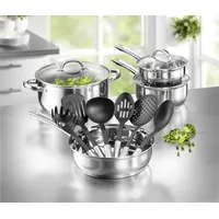 Karcher Kochtopfset 13-teilig Topfset Induktion Edelstahl Kochtopf Küchenhelfer