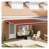vidaXL Einziehbare Markise 450 x 350 cm orange und braun