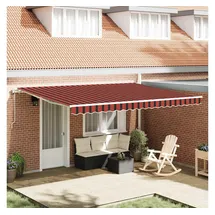 vidaXL Einziehbare Markise 450 x 350 cm orange und braun