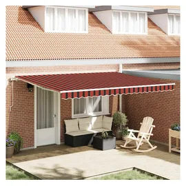 vidaXL Einziehbare Markise 450 x 350 cm orange und braun