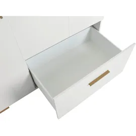 Paidi Kleiderschrank Enie 123,5 x 200,4 x 55,6 cm Eiche massiv weiß