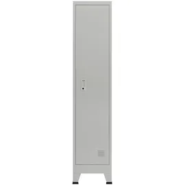 [en.casa] Schließfachschrank Stahl 180x38x45 cm Grau abschließbar
