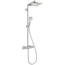 Hansgrohe Crometta E 1 Strahl Regendusche mit Duschthermostat Chrom