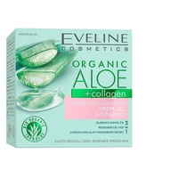 Eveline Cosmetics Organic Aloe + Collagen Feuchtigkeitsspendendes und beruhigendes Gesichtscreme-Gel, 50 ml