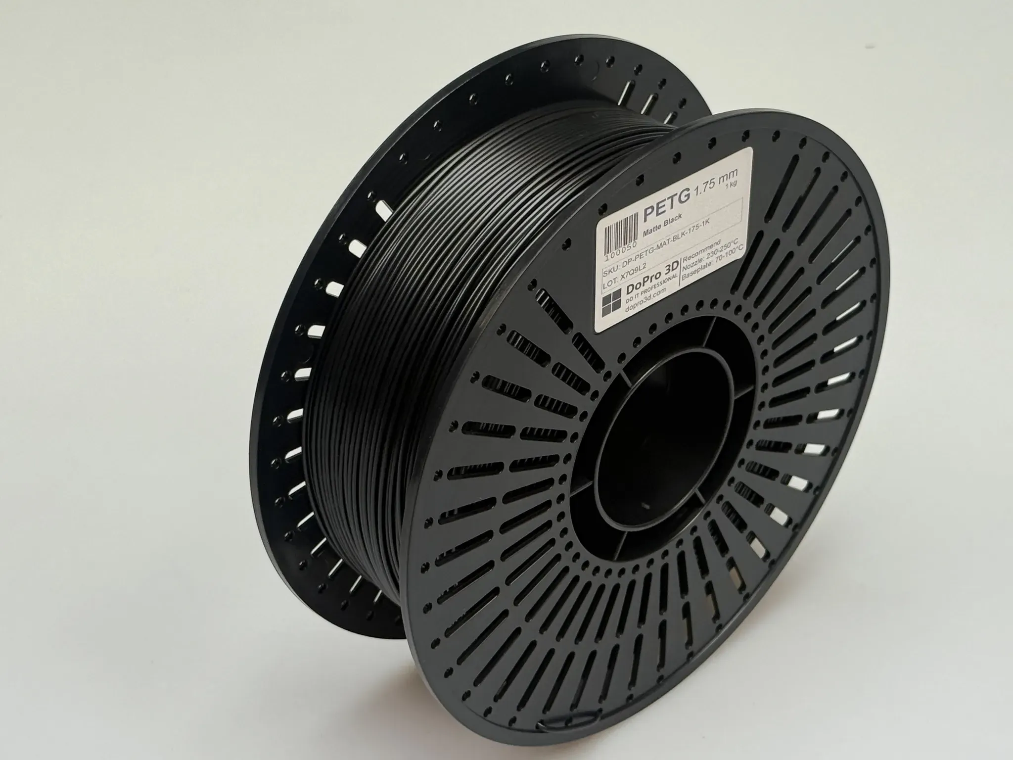 DoPro 3D PETG Filament Matte Midnight Black – Nexyl Class – 1,75 mm – 1,0 kg