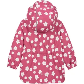 KILLTEC Regenparka mit Kapuze, Blumen, rot | natur, 98