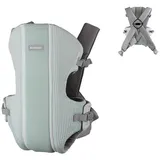 KIKKABOO Gwen Fly Strickstoff Bauchtrage Rückentrage Gurte verstellbar grün