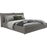 PLACES OF STYLE Polsterbett PLACES OF STYLE "Priora in 4 Breiten bis 200cm", grau (elephant), B:192cm H:100cm L:250cm, Rinds-Oberleder, Betten, Polsterbett, auch in NaturLEDER, Cord, belastbar bis 280kg, auch Überlänge 220 cm