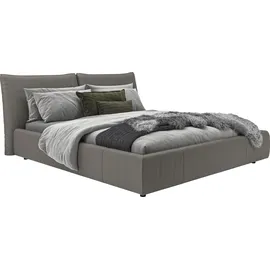 PLACES OF STYLE Polsterbett PLACES OF STYLE "Priora in 4 Breiten bis 200cm", grau (elephant), B:192cm H:100cm L:250cm, Rinds-Oberleder, Betten, Polsterbett, auch in NaturLEDER, Cord, belastbar bis 280kg, auch Überlänge 220 cm