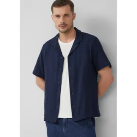 s.Oliver Lässiges Strukturhemd mit Reverskragen - blau - XL