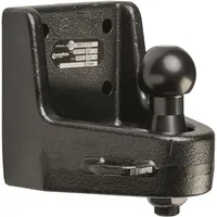 Westfalia Anschraubplatte (4-Loch) mit Kugelhals (ohne Befestigungsmaterial) - Kugelabstand horizontal 120mm / D-Wert 25,1 kN/Lochdurchmesser 10,5 mm/Lochbild 83x56mm