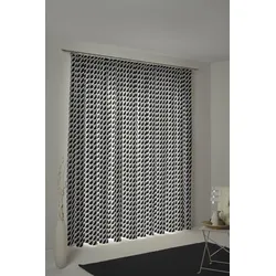 Vorhang ADAM "Circles" Gr. 1, grau (dunkelgrau, hellgrau, schwarz), B:145cm H:145cm, Jacquard, Baumwolle (Bio-Baumwolle), Gardinen, nachhaltig