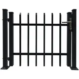 Floraworld Dekor-Einzeltor Porto mit Bodenplatte zum Aufdübeln 120 cm x 100 cm Anthrazit