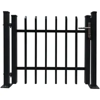 Floraworld Dekor-Einzeltor Porto mit Bodenplatte zum Aufdübeln 120 cm x 100 cm Anthrazit