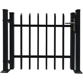 Floraworld Dekor-Einzeltor Porto mit Bodenplatte zum Aufdübeln 120 cm x 100 cm Anthrazit