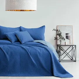 restilo Bettüberwurf 220 x 240 cm Blau/Türkis