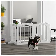 PawHut Hundegitter 208 x 61 cm robust weiß